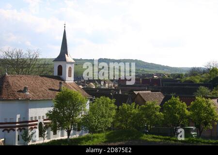 Brancoveanu Kirche, ein historisches Denkmal aus dem 18. Jahrhundert in Ocna Sibiului, Rumänien Stockfoto