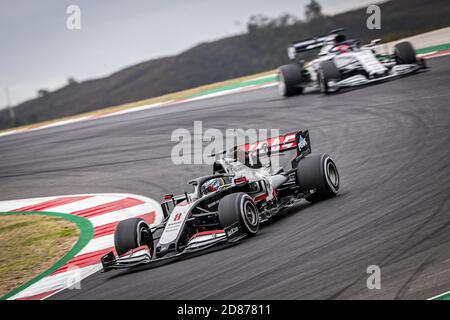 08 GROSJEAN Romain (Fra), Haas F1 Team VF-20 Ferrari, Aktion während der Formel 1 Heineken Grande Pr.Mio de Portugal 2020, großer Preis von Portugal, Fr. Stockfoto