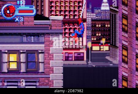 Spider-man Mysterio's Menace - Nintendo Game Boy Advance Videogame - Nur für redaktionelle Zwecke Stockfoto