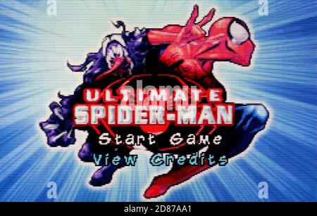 Ultimate Spider-Man - Nintendo Game Boy Advance Videogame - Editorial Nur verwenden Stockfoto