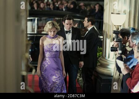 Emma Corrin, 'The Crown' (2020) Staffel 4. Bild: Ollie Upton / Netflix / The Hollywood Archive Stockfoto