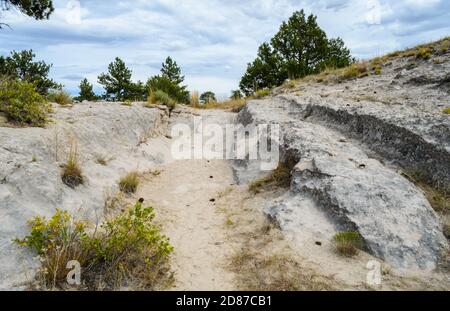 Oregon Trail Furchen State Historic Site Stockfoto