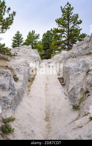 Oregon Trail Furchen State Historic Site Stockfoto