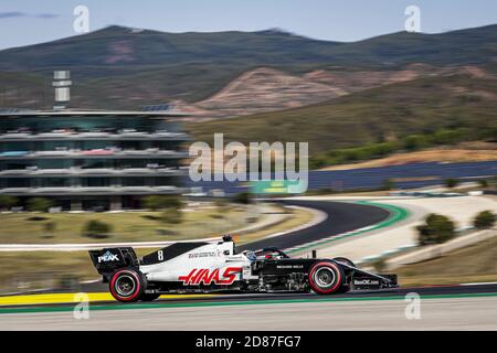 08 GROSJEAN Romain (Fra), Haas F1 Team VF-20 Ferrari, Aktion während der Formel 1 Heineken Grande Pr.Mio de Portugal 2020, großer Preis von Portugal, Fr. Stockfoto