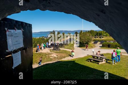 Kristiansten Festning, Festung, Trondheim, Trøndelag, Norwegen, Skandinavien, Europa, Abenteuer Reise, Denkmal, Festung Kristiansten, Tourismus, Hurtigru Stockfoto