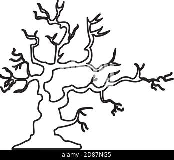 Verzauberter Baum Degradienten Stil Symbol Vektor Illustration Design Stock Vektor