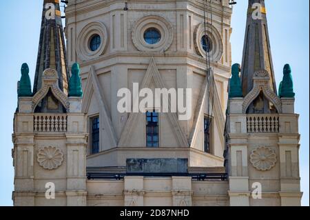 Details des Hotels Ukraina in Moskau im stalinistischen Reich gemacht Stil Stockfoto