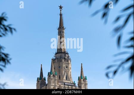 Details des Hotels Ukraina in Moskau im stalinistischen Reich gemacht Stil Stockfoto