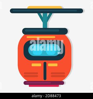 Vektor-Illustration für den Transport von Seilbahnen Stock Vektor