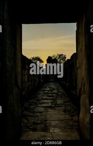 Schönes Foto von phimai Thai Angkor ära Tempel Ruine in Thailand aufgenommen Stockfoto