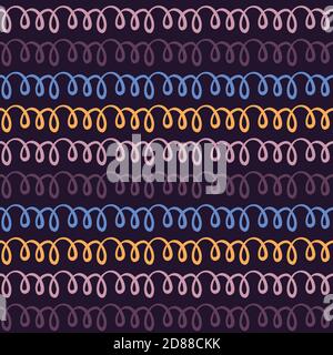 Von Hand gezeichnetes Nahtloses Streifenmuster. Farbige horizontale Pinselstriche Textur. Stock Vektor