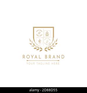 Royal Marke und Luxus Marke Logo Illustration Design. Stock Vektor