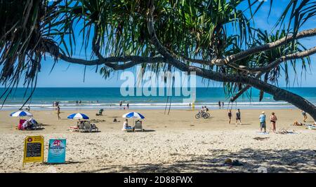 Strandleben am Four Mile Beach, Port Douglas, North Queensland, Australien Stockfoto