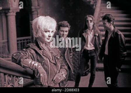 Die Indie-Rockband The Primitives fotografierte 1988 im St. Pancras Hotel, London Stockfoto