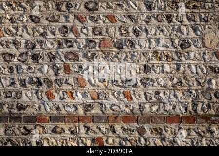 Flint Wall, Lullington, East Sussex Stockfoto