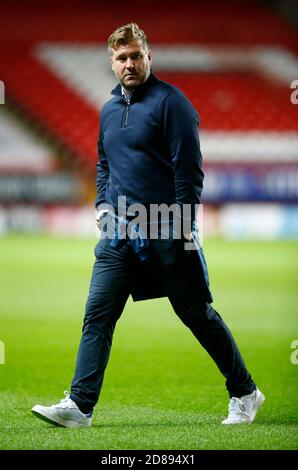 WOOLWICH, Großbritannien, OKTOBER 27:Karl Robinson Manager von Oxford United während der Sky Bet League One zwischen Charlton Athletic und Oxford United AT Stockfoto
