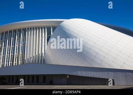 Luxemburg, Luxemburg-Stadt, Kirchberg, Place de l’Europe. Die Philharmonie - Philharmonie - Heimat des Philharmonischen Orchesters von Fre Stockfoto