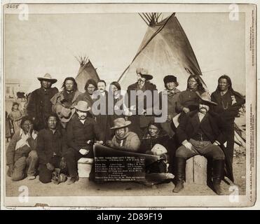 Buffalo Bill mit indischen Chiefs und US-Beamten 16. Januar 1891 Stockfoto
