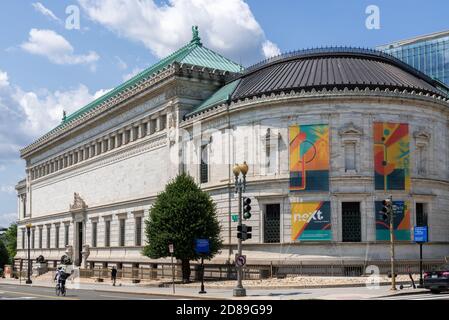 Ernest Flagg's 1897 Beaux Arts Corcoran Gallery of Art in 17th Street und New York Avenue NW in Washington DC Stockfoto