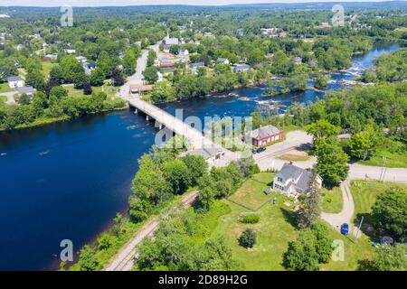 US Zoll und Grenzschutz, USA - Kanada Grenzübergang während COVID-19, Maine, USA Stockfoto