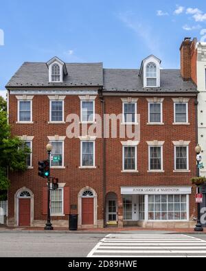 Die Junior League of Washington Loughborough House stammt aus dem Jahr 1806 und beherbergt ihren Hauptsitz. Nathan Loughborough war Chefkaufmann der Finanzabteilung. Stockfoto