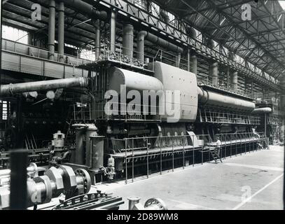 1930 - 40. Fiat - Ansaldo große Motoren Fabrik. Turin, Italien Stockfoto