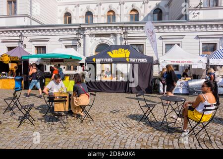 Bierfest, Holesovice Markt, Prag, Tschechische Republik Stockfoto