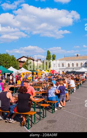 Bierfest, Holesovice Markt, Prag, Tschechische Republik Stockfoto