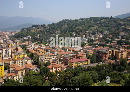 Brescia, Italien: Panoramablick auf die Stadt Brescia vom Schloss Brescia Stockfoto