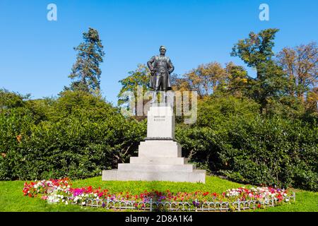 František Ladislav Rieger, Statue des tschechischen Nationalisten aus dem 19. Jahrhundert, Riegrovy Sady, Vinohrady, Prag, Tschechische Republik Stockfoto