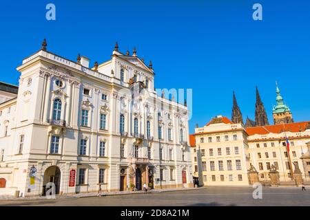 Arcibiskupský palác, Erzbischöflicher Palast, Hradčanské náměstí, Hradcany, Prag, Tschechische Republik Stockfoto