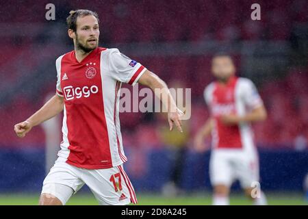 Daley Blind von Ajax während der UEFA Champions League, Gruppenphase, Gruppe D Fußballspiel zwischen Ajax und Liverpool am 21. Oktober 2020 in Johan Cr C Stockfoto