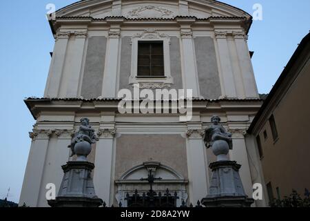 Brescia, Italien: San Zeno al Foro, römisch-katholische Kirche, Barockkirche, Piazza del Foro, Via dei Musei in der Nähe der Ruinen des römischen Kapitolinischen Tempels. Stockfoto