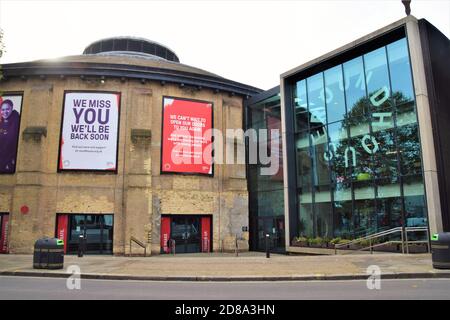 Roundhouse Live-Musik und Kunst Veranstaltungsort Außenansicht, Camden, London Stockfoto