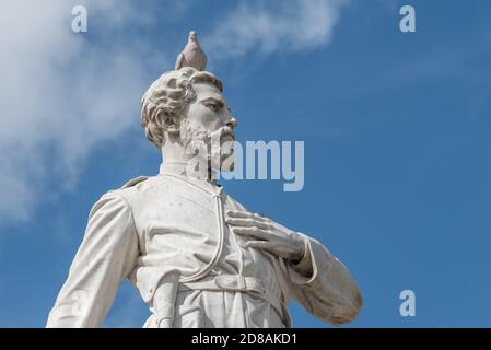 Julio Grave de Peralta, Marmorskulptur Statue, Holguin, Kuba Stockfoto