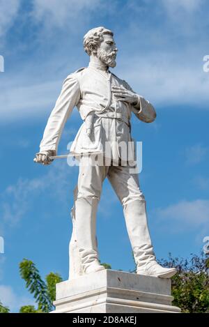 Julio Grave de Peralta, Marmorskulptur Statue, Holguin, Kuba Stockfoto