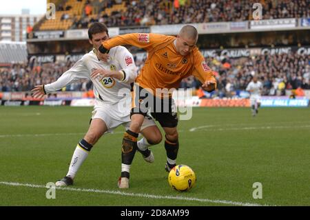 Wolverhampton Wanderers / Leeds United, 24. Februar 2007. Michael Kightly Stockfoto