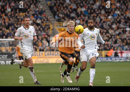 Wolverhampton Wanderers / Leeds United, 24. Februar 2007. Andy Keogh und Rui Marques Stockfoto