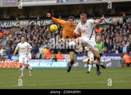 Wolverhampton Wanderers / Leeds United, 24. Februar 2007. Stephen ward und Matt Heath Stockfoto