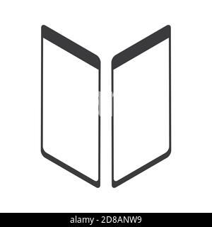 Mobile Symbol schwarzes Vektorzeichen. Smartphone Zeichen online trendy Vektor-Vorlage. Stock Vektor