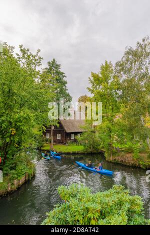 Lehde Gemeinde, Spree Forrest Oberspreewald, Brandenburg, Ostdeutschland, Europa Stockfoto