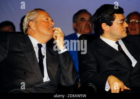 Jean-Marie Le Pen, Vorsitzender der französischen Front National, hält Kundgebung ab, Lyon, Frankreich Stockfoto