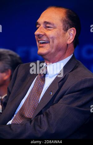 Jacques Chirac kämpft für Präsidentschaftswahlen, Lyon, Frankreich Stockfoto