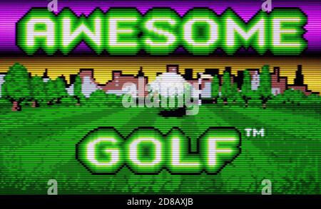Awesome Golf - Atari Lynx Videospiel - nur für redaktionelle Verwendung Stockfoto