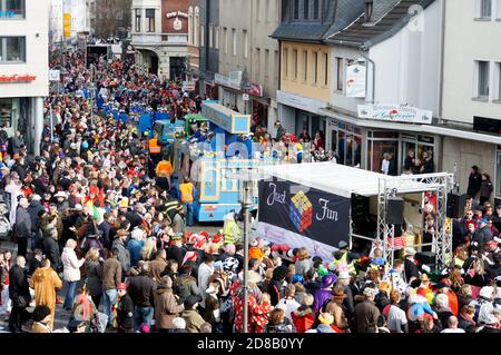 Straßenkarneval im Rheinland, Brühl, Nordrhein-Westfalen, Deutschland Stockfoto