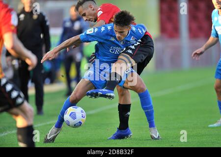 Benevento, Italien. Oktober 2020. Samuele Ricci Spieler von Empoli, während der italienischen Cup-Spiel zwischen Benevento gegen Empoli Endergebnis 2-4, Spiel im Ciro Vigorito Stadion in Benevento gespielt. Italien, 28. Oktober 2020. (Foto von Vincenzo Izzo/Sipa USA) Quelle: SIPA USA/Alamy Live News Stockfoto