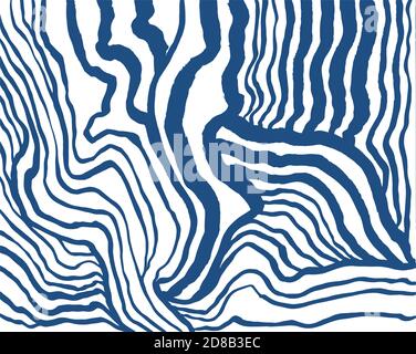 Emerald blaue abstrakte Wellen isoliert auf weißem Hintergrund. Stock Vektor