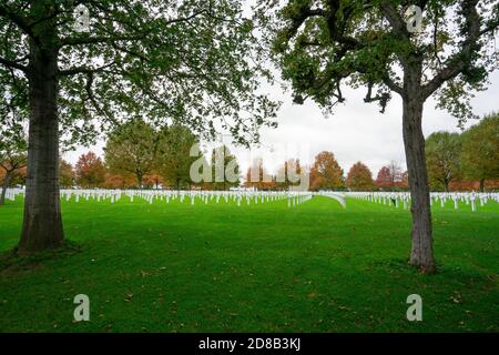 Magraten amerikanischer Kriegsfriedhof, Limburg Niederlande, 22. Oktober 2020 Stockfoto