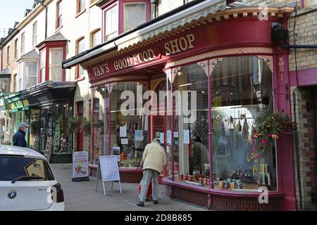 Van's Good Food Shop Deli, Middleton Street, Llandrindod Wells, Radnorshire, Powys, Wales, Großbritannien, Großbritannien, Großbritannien, Großbritannien, Europa Stockfoto