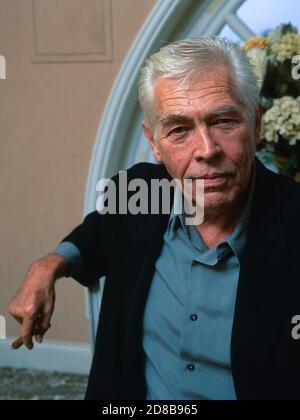 Der amerikanische Schauspieler James Coburn beim Deauville American Film Festival in Frankreich 1997 Stockfoto